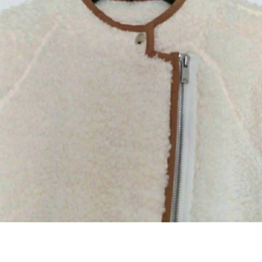 BANANA REPUBLIC SHERPA COAT CREAM TAN X-SMALL WOMENS X-SMALL NWOT